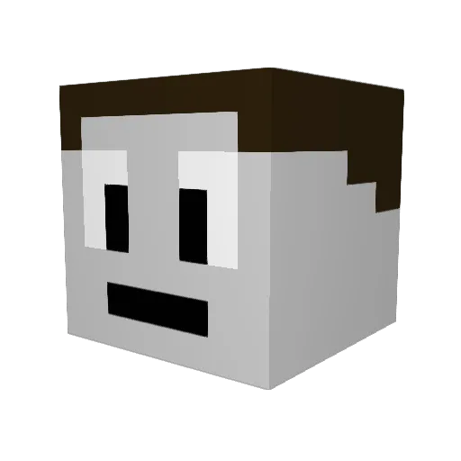JonShado Minecraft avatar head, 3D render