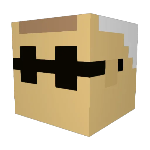 JonWolf99 Minecraft avatar head, 3D render