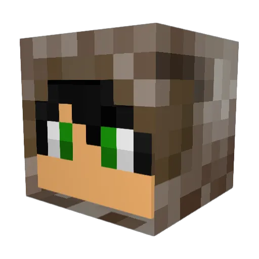 JonXPlays Minecraft avatar head, 3D render