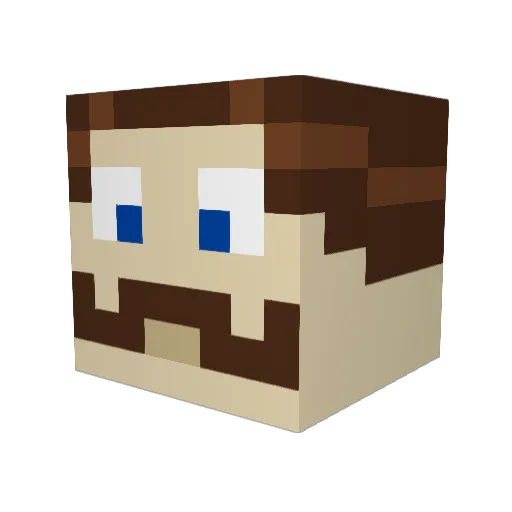 Jonaid Minecraft avatar head, 3D render