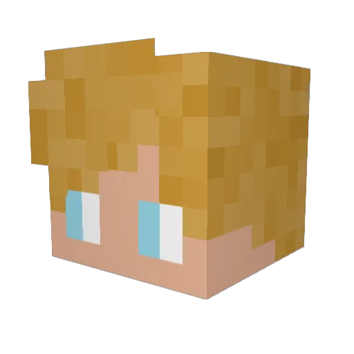 Jonaku Minecraft avatar head, 3D render
