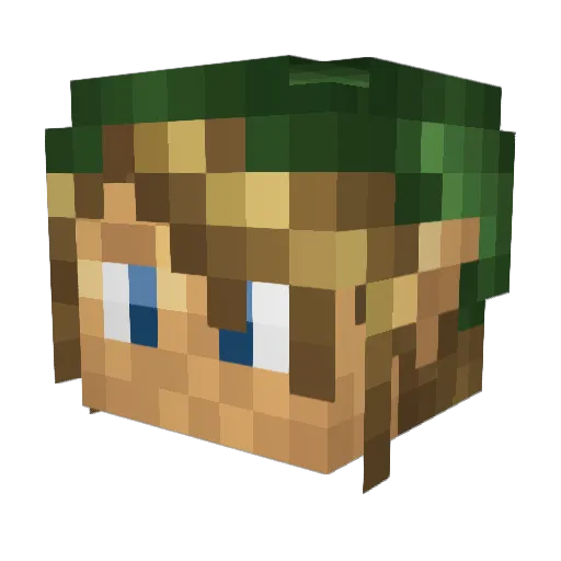 Jonallen Minecraft avatar head, 3D render