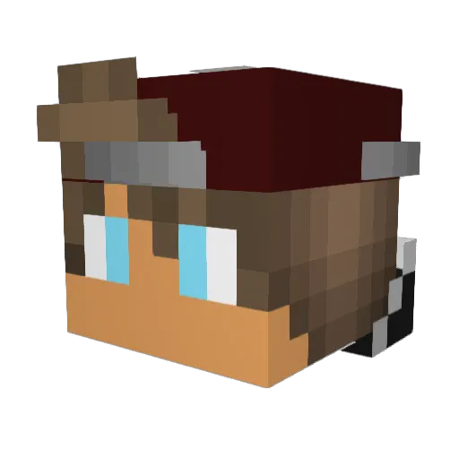 Jonamir Minecraft avatar head, 3D render