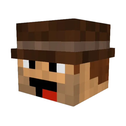Jonarrrs Minecraft avatar head, 3D render