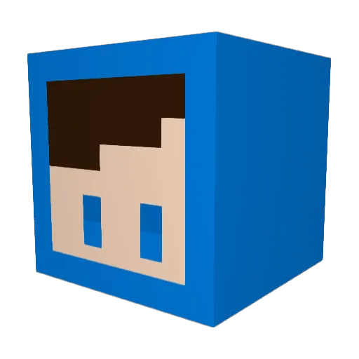 Jonas1807 Minecraft avatar head, 3D render