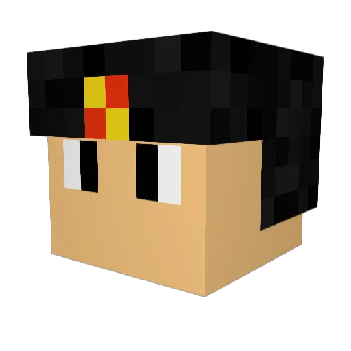 JonasGrabow Minecraft avatar head, 3D render