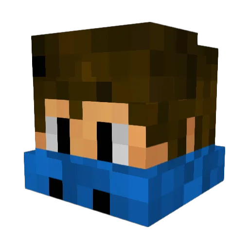 JonasJOJO Minecraft avatar head, 3D render