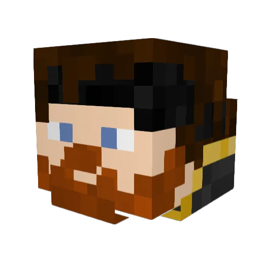 Jonas_D_Brass Minecraft avatar head, 3D render