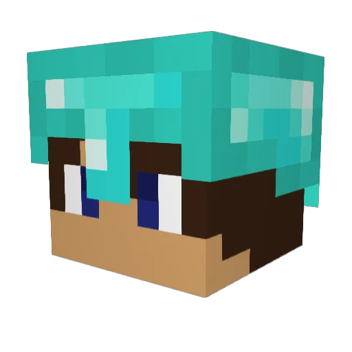 Jonasasdf Minecraft avatar head, 3D render
