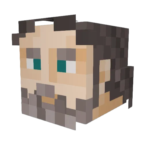Jonasgrend Minecraft avatar head, 3D render