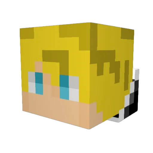 Jonassupersonic Minecraft avatar head, 3D render