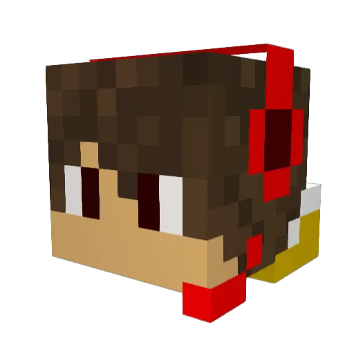 JonatasGamer Minecraft avatar head, 3D render