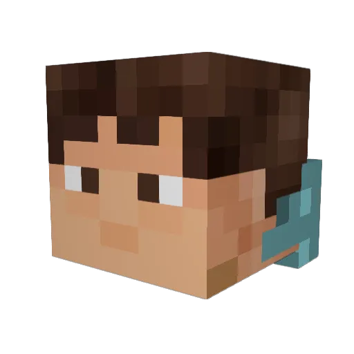 JonathanHacklife Minecraft avatar head, 3D render