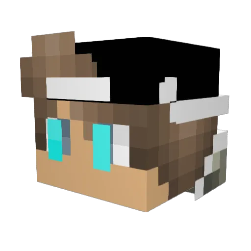 JonathanPlays77 Minecraft avatar head, 3D render