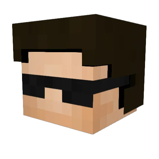 Jonathanboss Minecraft avatar head, 3D render