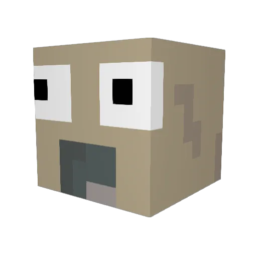 Jonclan Minecraft avatar head, 3D render