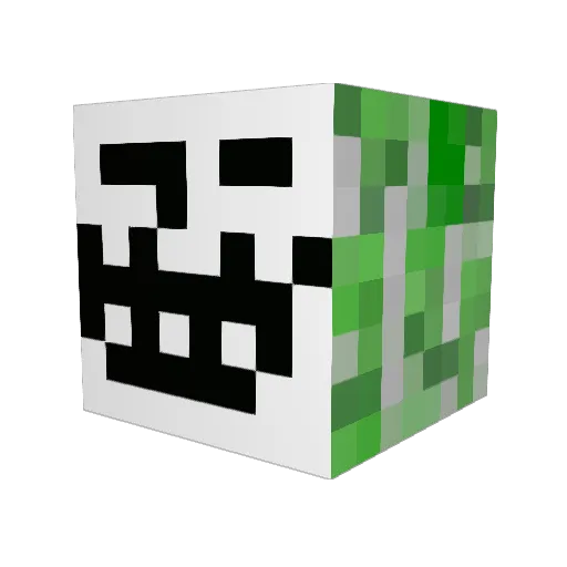 Jonegai Minecraft avatar head, 3D render