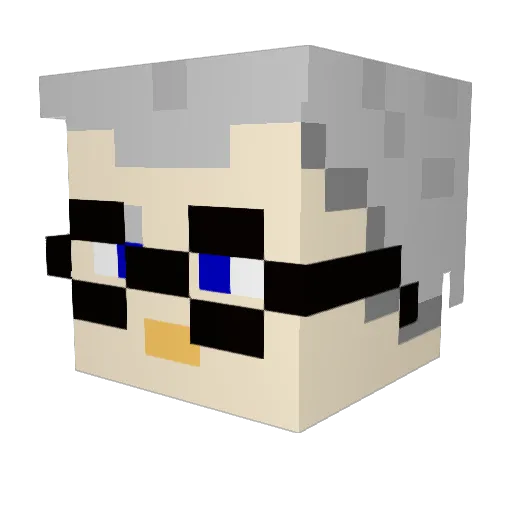 Jones5k Minecraft avatar head, 3D render