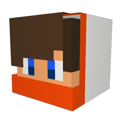 Jones710 Minecraft avatar head, 3D render
