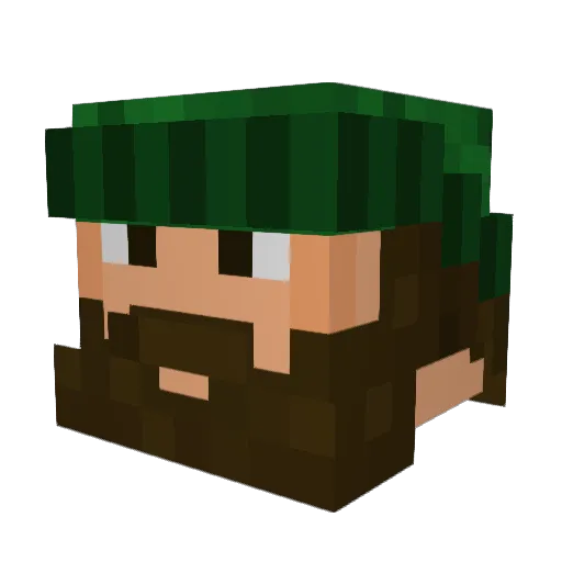 Jonesdawg8 Minecraft avatar head, 3D render