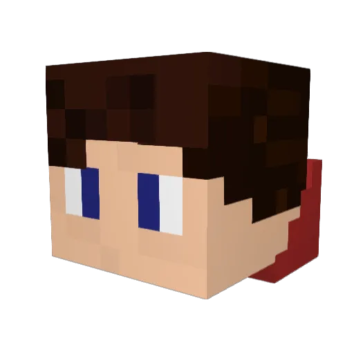 Jonesie Minecraft avatar head, 3D render