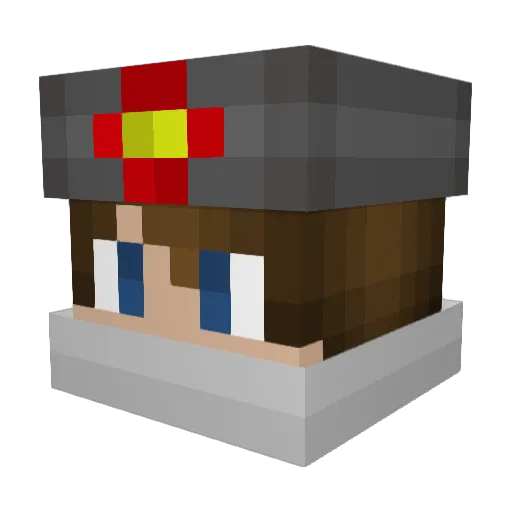 Jonhholm Minecraft avatar head, 3D render