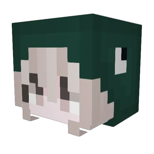 Joni0909 Minecraft avatar head, 3D render
