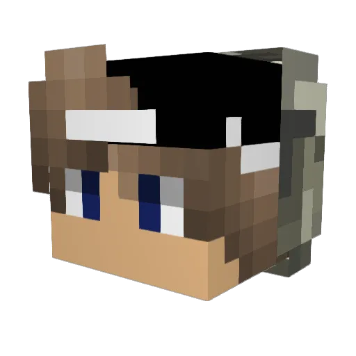 Joni4Play Minecraft avatar head, 3D render