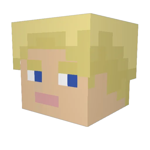 JoniDonut Minecraft avatar head, 3D render
