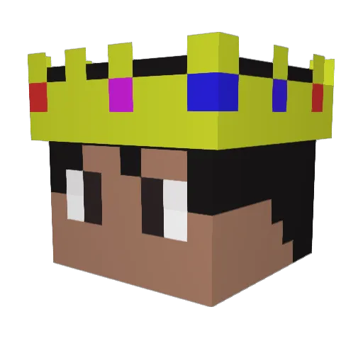 JoniGun Minecraft avatar head, 3D render