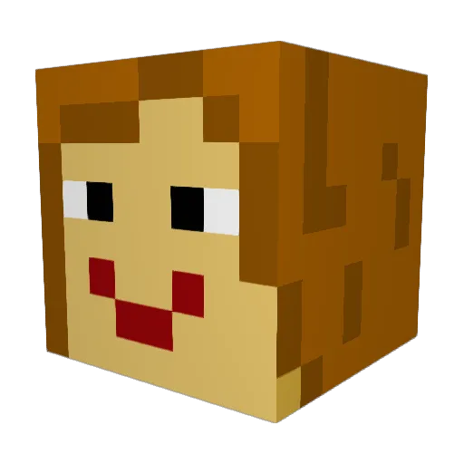 Joni_10 Minecraft avatar head, 3D render