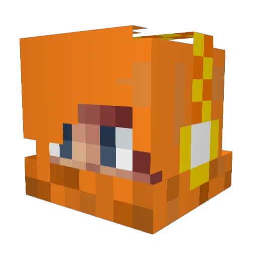 Joni_Live Minecraft avatar head, 3D render