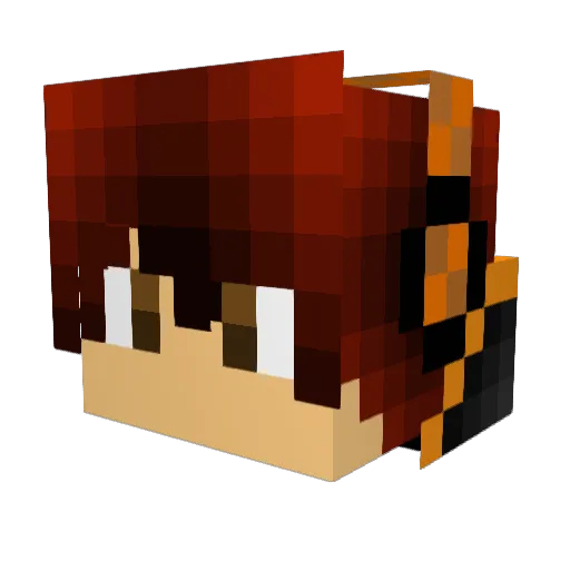 Joniiy Minecraft avatar head, 3D render
