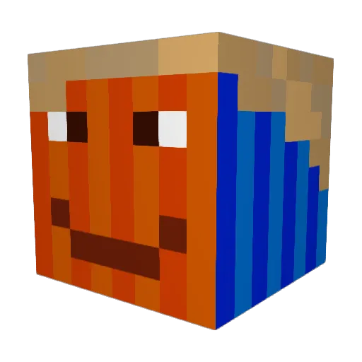 Jonimeister Minecraft avatar head, 3D render