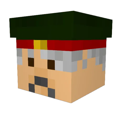 Jonimit3iii Minecraft avatar head, 3D render