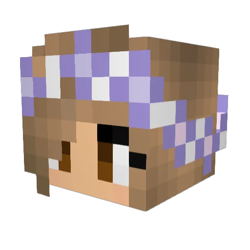 Joninc Minecraft avatar head, 3D render