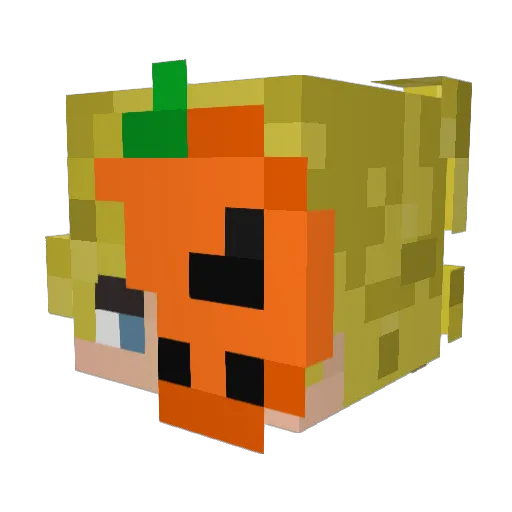 Joninel Minecraft avatar head, 3D render