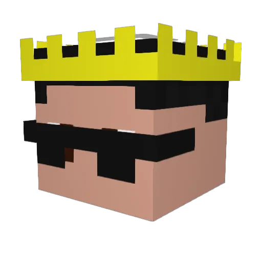 Jonini34 Minecraft avatar head, 3D render