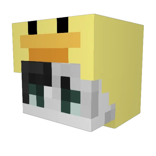 Jonipoka Minecraft avatar head, 3D render