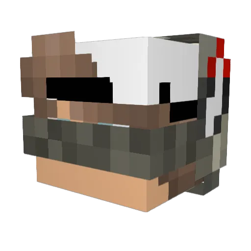 Jonitheboss Minecraft avatar head, 3D render