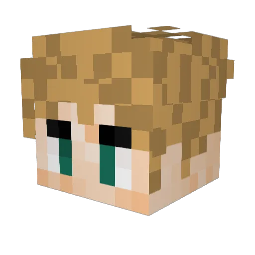 JonitoCZ Minecraft avatar head, 3D render