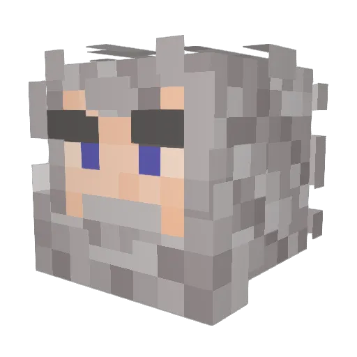 Jonitrexis Minecraft avatar head, 3D render