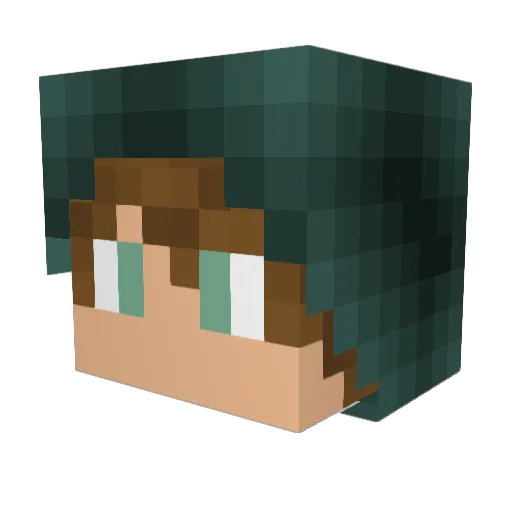 Jonitsimple Minecraft avatar head, 3D render