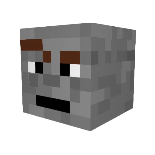 Jonitzu Minecraft avatar head, 3D render