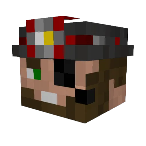Jonkratos21 Minecraft avatar head, 3D render