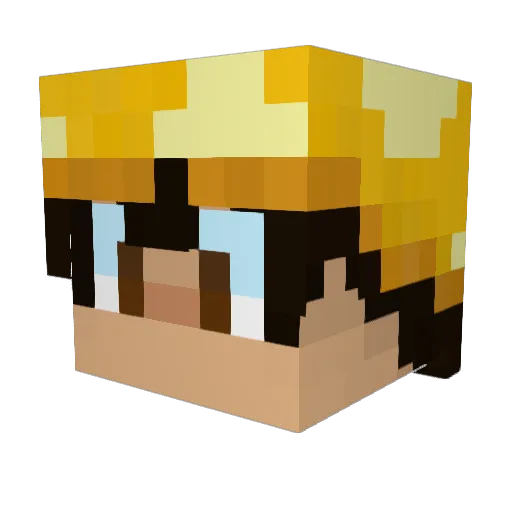JonkyJanker Minecraft avatar head, 3D render