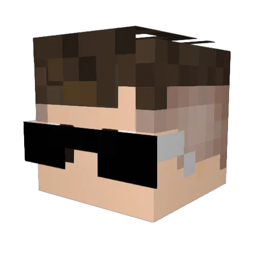 Jonl_DM Minecraft avatar head, 3D render