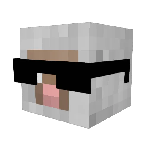 Jonneey Minecraft avatar head, 3D render