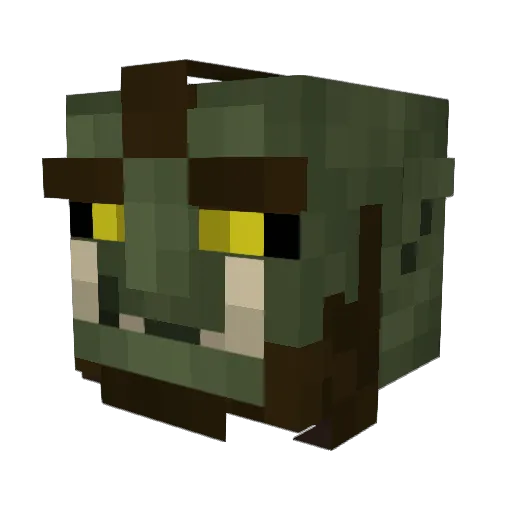 Jonnifen Minecraft avatar head, 3D render