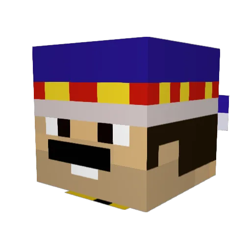 Jonnistheking Minecraft avatar head, 3D render